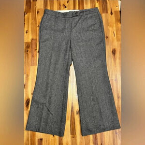 Land’s End herringbone high waisted wide leg dress pants size 14 fit 2 womens